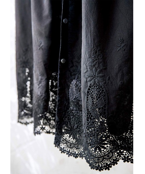 「Live in comfort」 長袖ワンピース MEDIUM ブラック レディース_画像9