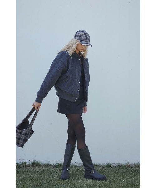 新品 タグ付き アリシアスタン ALEXIA STAM ロゴ ウール ブルゾン ALEXIA STAM - 新品 タグ付き アリシアスタン ALEXIA STAM ロゴ ウール