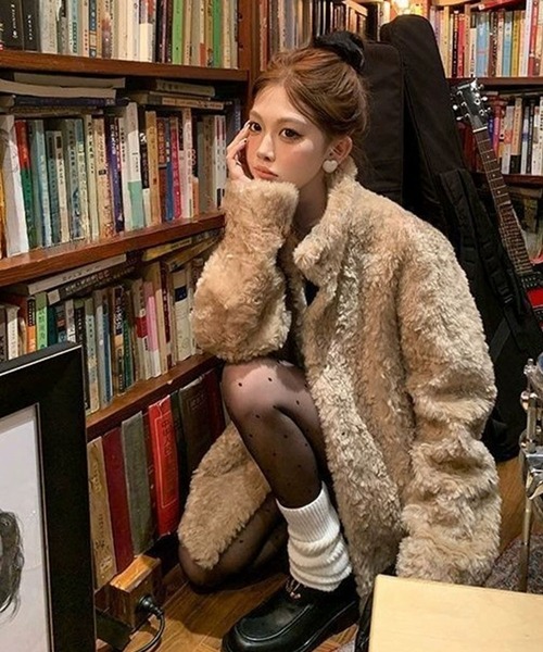 meJane（ミージェーン） ブルゾン アウター プードルファー スタンド