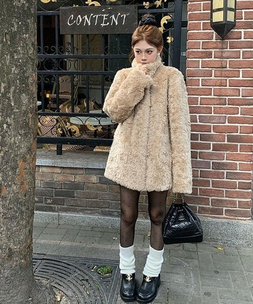 meJane（ミージェーン） ブルゾン アウター プードルファー スタンド