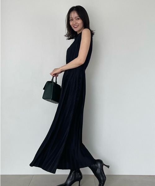 「anuans」 ノースリーブワンピース FREE ベージュ レディース_画像4