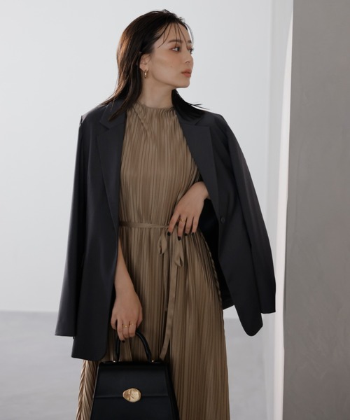 「anuans」 ノースリーブワンピース FREE ベージュ レディース_画像6