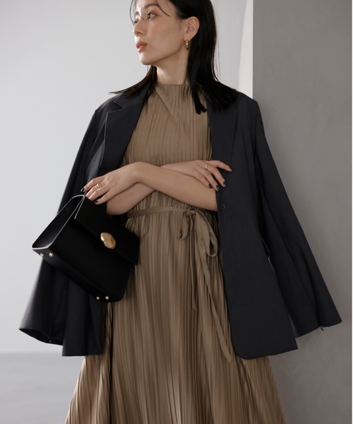 「anuans」 ノースリーブワンピース FREE ベージュ レディース_画像8