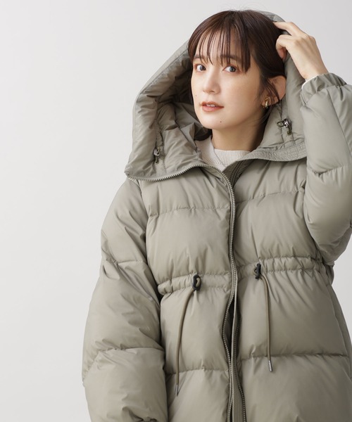 NANO universe（ナノ・ユニバース） ダウンジャケット II ライトカーキ