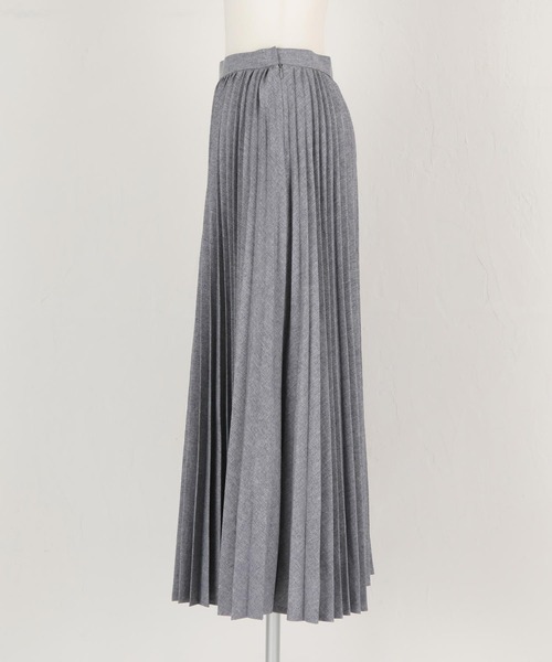 「ur's」 プリーツスカート M 杢グレー レディース_画像7