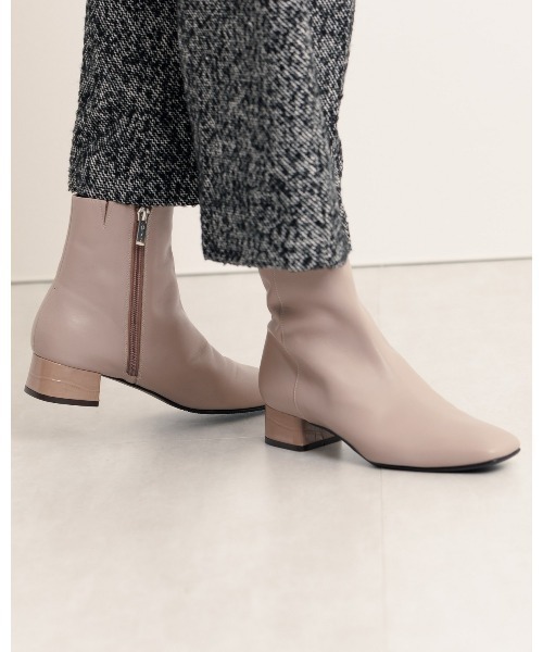 「HIMIKO」 ショートブーツ 26.5cm ダークブラウン レディース_画像6