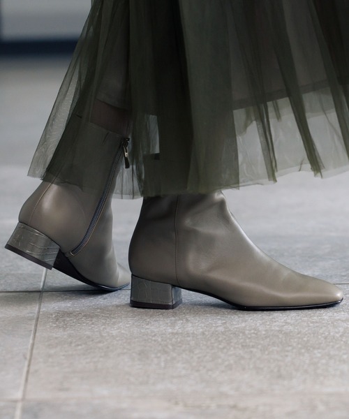 「HIMIKO」 ショートブーツ 26.5cm ダークブラウン レディース_画像8