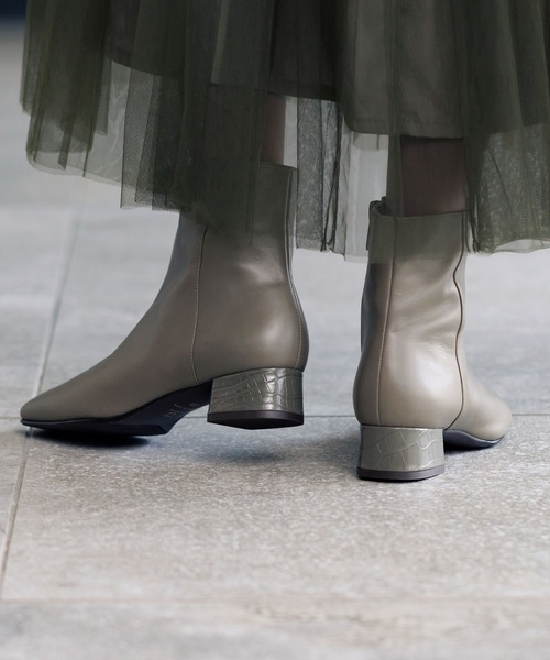 「HIMIKO」 ショートブーツ 26.5cm ダークブラウン レディース_画像9