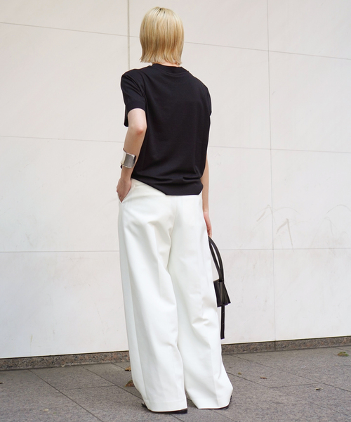 「AP STUDIO」 スラックス 36 ホワイト レディース_画像4