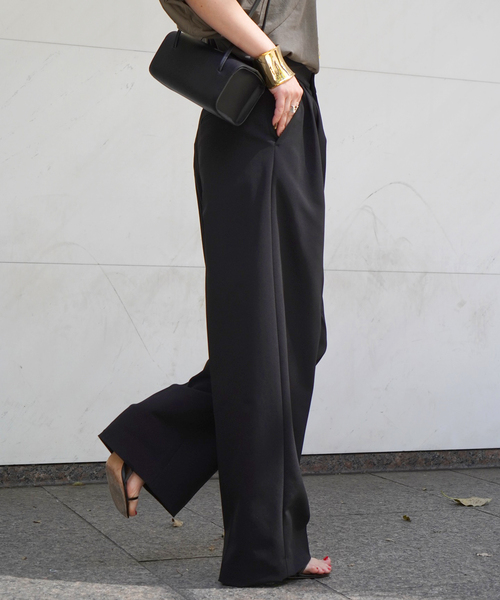 「AP STUDIO」 スラックス 36 ホワイト レディース_画像6