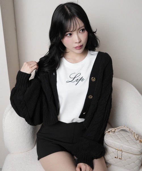 2016S/S Lipカーディガン LIP SERVICE（リップサービス） カーディガン springケーブルニット