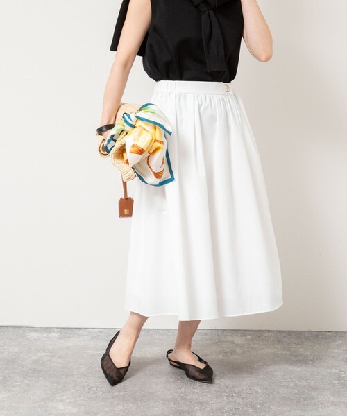 NOLLEY'S（ノーリーズ） フレアスカート 38 ホワイト レディース