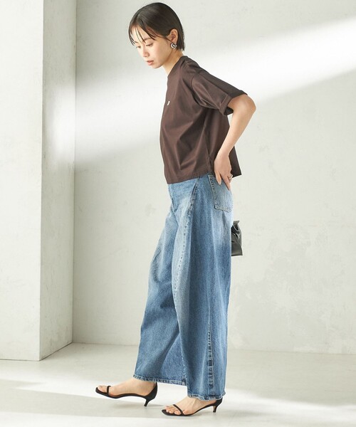bit blue ワイドパンツ ジーンズ デニム デニムパンツ 「SHIPS別注