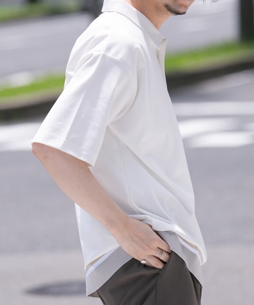 「URBAN RESEARCH ROSSO MEN」 半袖シャツ X-LARGE ホワイト メンズ_画像3