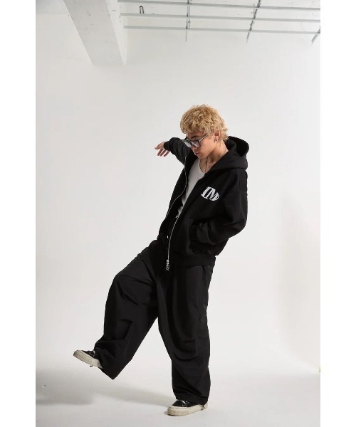 パーカー 「IAMU」Zip Up Hoodie スターモチーフ ジップアップパーカー
