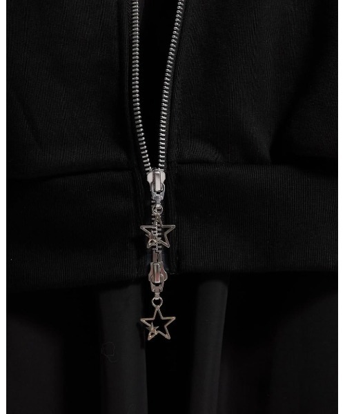 パーカー 「IAMU」Zip Up Hoodie スターモチーフ ジップアップパーカー