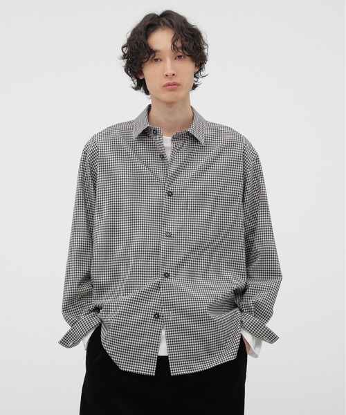 美品！MHL. ギンガムチェックシャツ M マーガレットハウエル MARGARET HOWELL（マーガレットハウエル） シャツ DRY WOOL GINGHAM