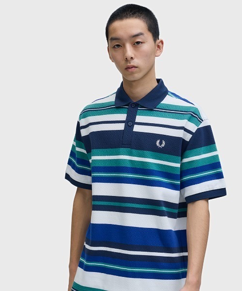FRED PERRY（フレッドペリー） ポロシャツ 半袖 Striped Relaxed Polo