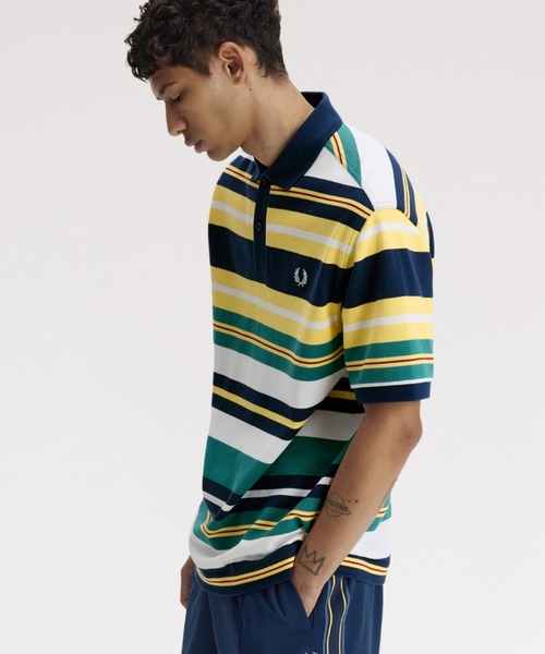 FRED PERRY（フレッドペリー） ポロシャツ Striped Relaxed Polo Shirt