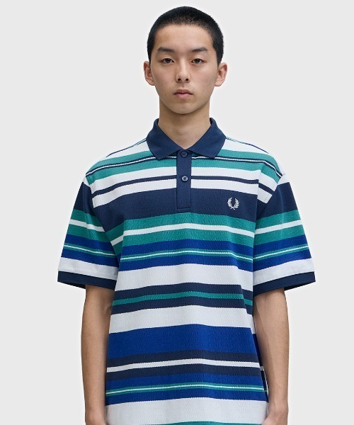 FRED PERRY（フレッドペリー） ポロシャツ Striped Relaxed Polo Shirt
