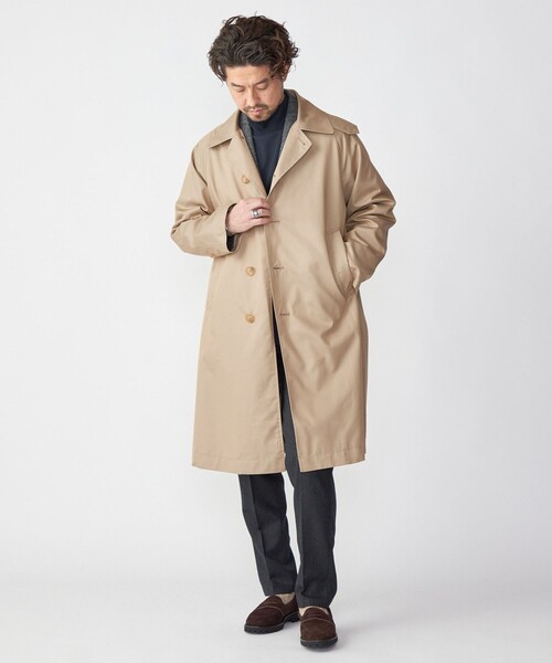 「SHIPS」 ステンカラーコート SMALL ベージュ メンズ_画像6