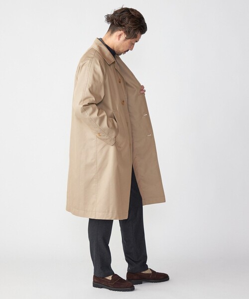 「SHIPS」 ステンカラーコート SMALL ベージュ メンズ_画像9