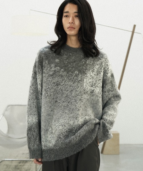 「WYM LIDNM」 長袖ニット M ネイビー メンズ_画像8