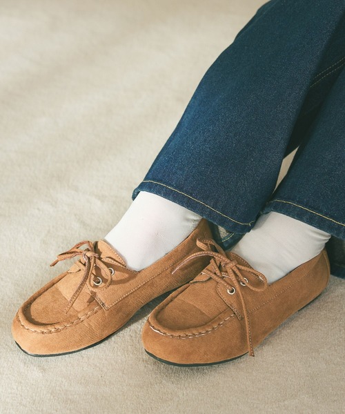 PAGEBOY（ページボーイ） デッキシューズ モカシン レースアップ