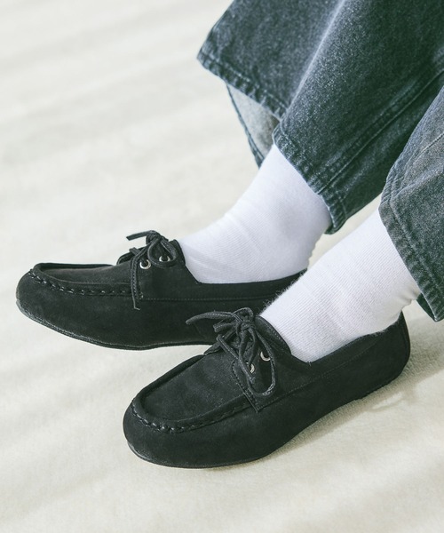 PAGEBOY（ページボーイ） デッキシューズ モカシン レースアップ
