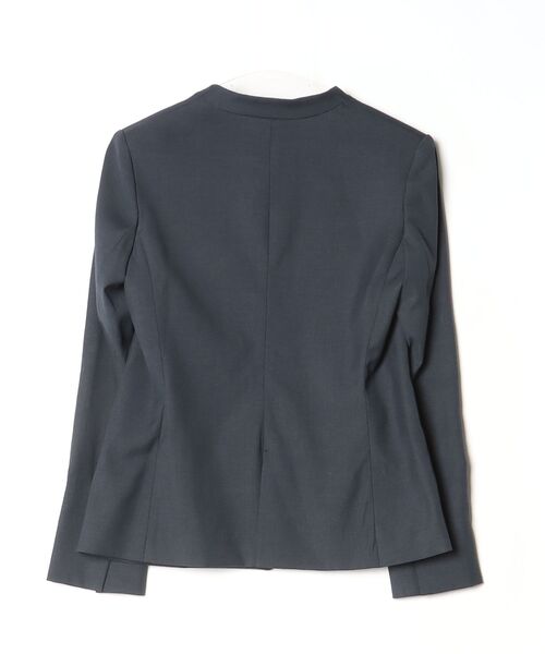 PLST（プラステ） ノーカラージャケット M ネイビー レディース