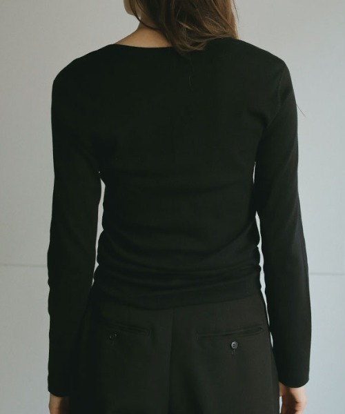「ETRE TOKYO」 長袖カットソー S ブラック レディース_画像7
