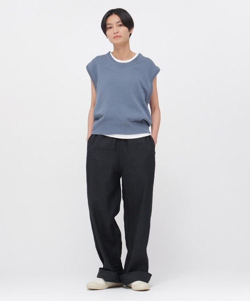 MHL.（エムエイチエル） パンツ FADED WOOL LINEN TWILL レディース