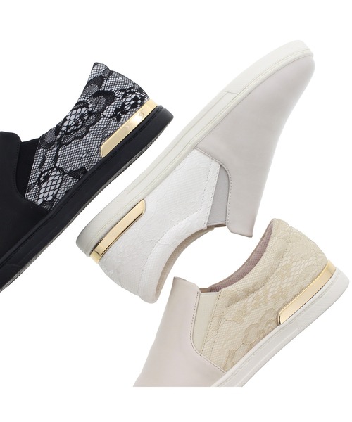 「JELLY BEANS」 スリッポン 24 アイボリー レディース_画像8