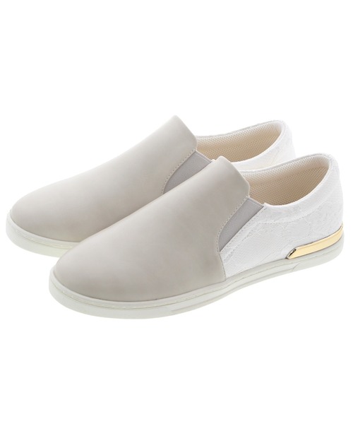 「JELLY BEANS」 スリッポン 24 アイボリー レディース_画像9