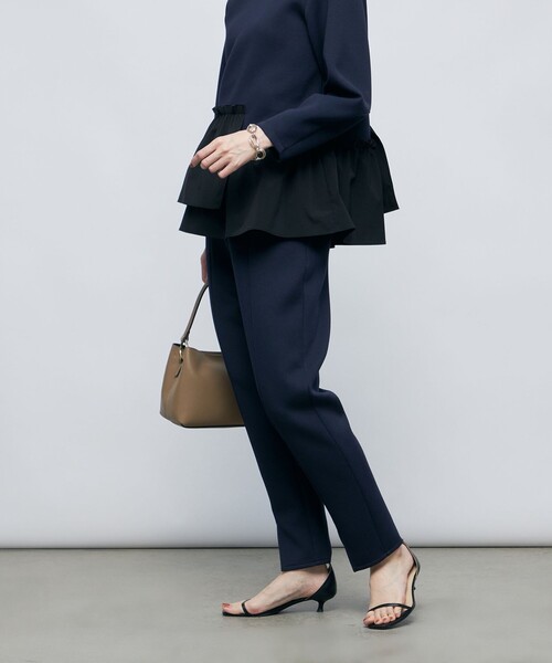 「NOLLEY'S」 イージーパンツ 34 ネイビー レディース_画像5