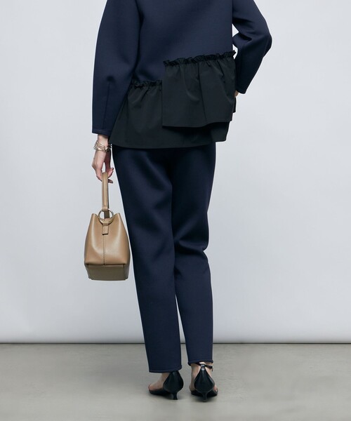 「NOLLEY'S」 イージーパンツ 34 ネイビー レディース_画像6