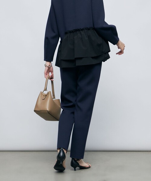 「NOLLEY'S」 イージーパンツ 34 ネイビー レディース_画像7