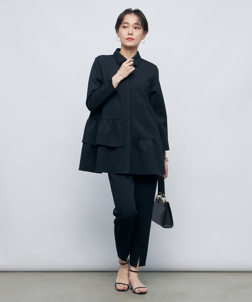 「NOLLEY'S」 イージーパンツ 34 ネイビー レディース_画像8