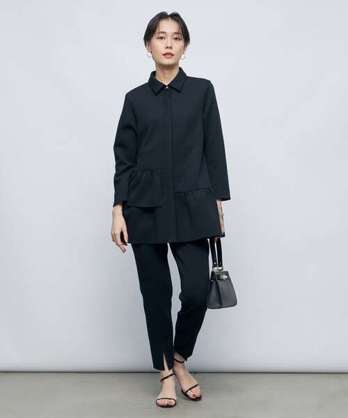 「NOLLEY'S」 イージーパンツ 34 ネイビー レディース_画像9