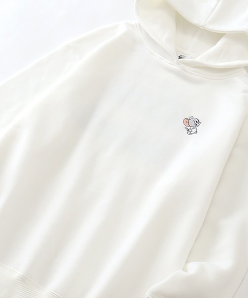 「TOM&JERRY」 プルオーバーパーカー L ラベンダー レディース_画像5