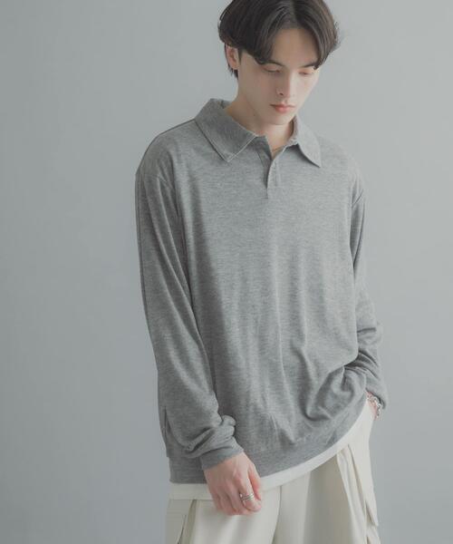 Kith ハイネックハーフスリーブポロシャツ L ライトグレー Kith ハイネックハーフスリーブポロシャツ L ライトグレー 中古・古着