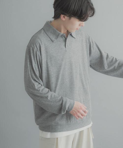 SENSE OF PLACE by URBAN RESEARCH ポロシャツ シアーロングスリーブ