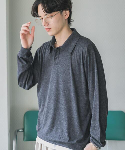 SENSE OF PLACE by URBAN RESEARCH ポロシャツ シアーロングスリーブ