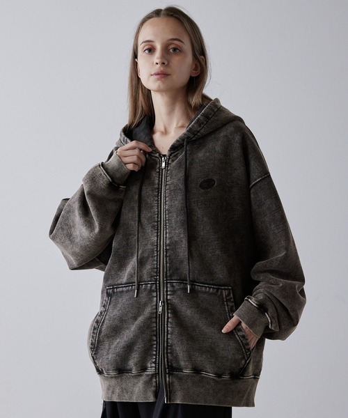 「CLEL」 ジップアップパーカー L グレー メンズ_画像2