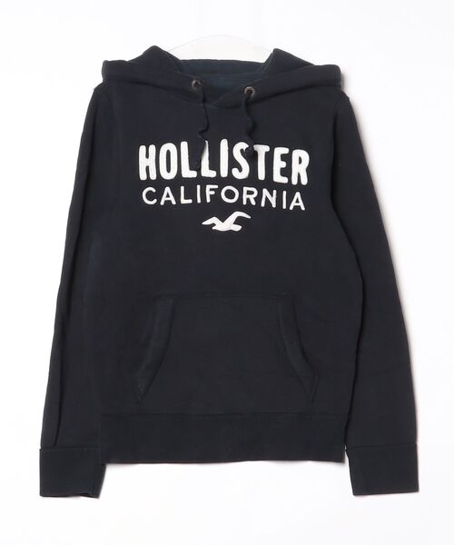Hollister 「Hollister」 プルオーバーパーカー S ブラック メンズ 