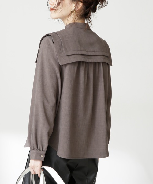 「N.（N. Natural Beauty Basic）」 長袖ブラウス MEDIUM ブラウン系その他 レディース_画像3