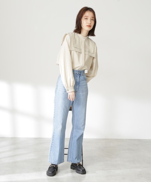 「N.（N. Natural Beauty Basic）」 長袖ブラウス MEDIUM ブラウン系その他 レディース_画像5