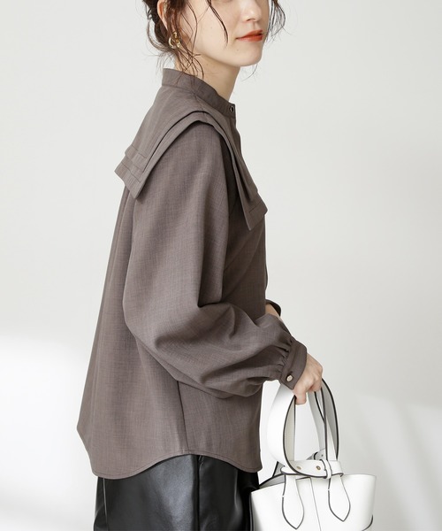 「N.（N. Natural Beauty Basic）」 長袖ブラウス MEDIUM ブラウン系その他 レディース_画像6