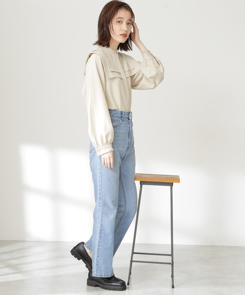 「N.（N. Natural Beauty Basic）」 長袖ブラウス MEDIUM ブラウン系その他 レディース_画像7