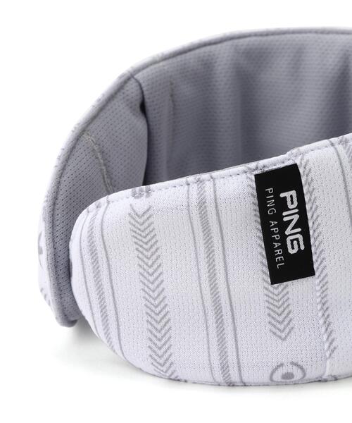 PING（ピン） ゴルフ 「PING APPAREL」ストライプ総柄プリントネック
